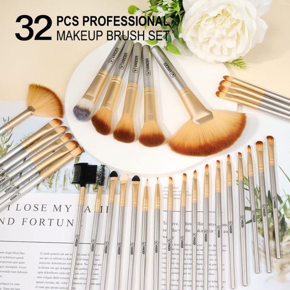 Makeup Brushes Professional 32pcs Makeup Brush Set, Makeup Brushes Set - Picture 2 of 16